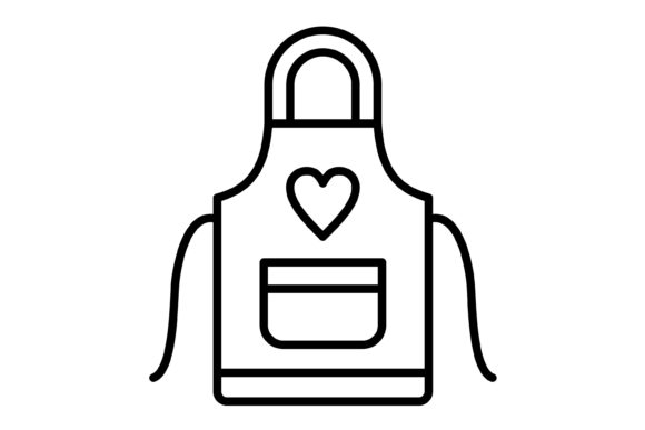 Apron Outline Icon: Versatile Design for Modern Projects