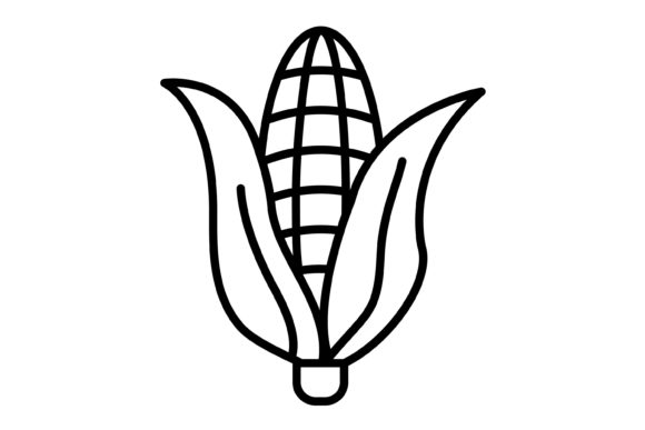 Corn Outline Icon: A Versatile Vector Asset for Every Creator