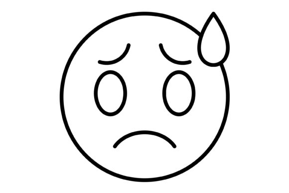 Decoding the Worried Emoji Outline Icon: A Professional Asset for Digital Communication