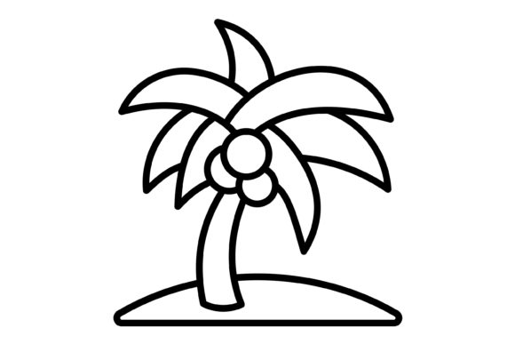 Designing with the Coconut Tree Outline Icon: A Versatile Asset for Every Creator