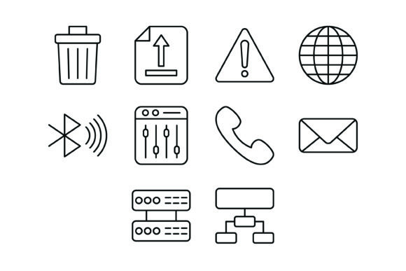 Elevate Your Projects with the 10 UI Outline Icons Bundle