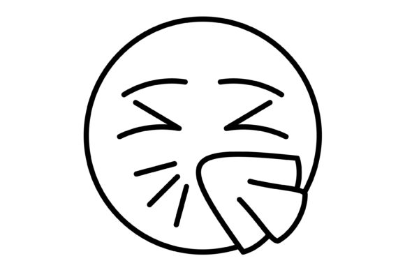 Ill Emoji Outline Icon: Versatile Vector Asset for Design