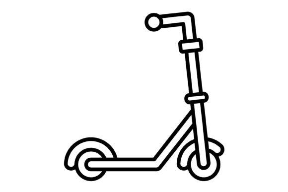 Kick Scooter Outline Icon: A Practical Asset for Digital and Print Projects