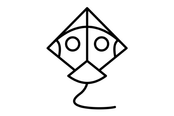 Kite Outline Icon: A Versatile Asset for Visual Projects