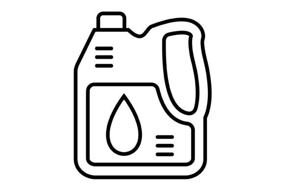 Oil Canister Outline Icon: Versatile Design for Every Platform