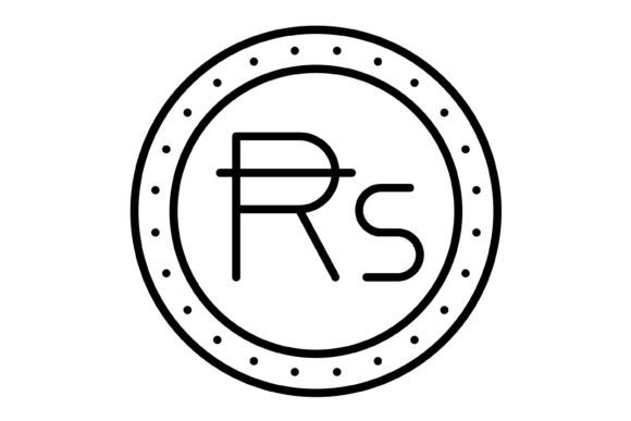 Rupee Outline Icon: A Modern Asset for Digital and Print Design