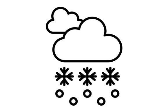 Snow Storm Outline Icon: A Versatile Design Asset