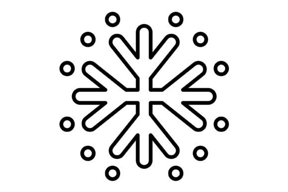 Snowflake Outline Icon: Essential Vector Files for Your Projects