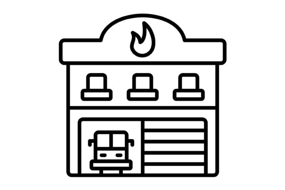 Strategic Application of the Fire Station Outline Icon for Modern Projects