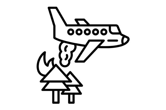 Streamlining Visual Projects with the Firefighter Plane Outline Icon