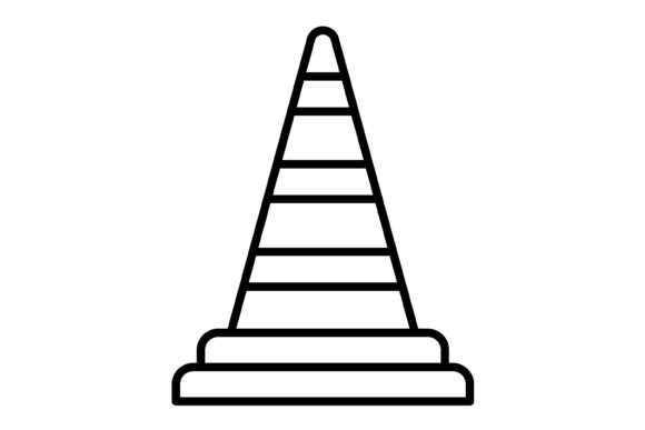 Traffic Cone Outline Icon: A Versatile Design Asset