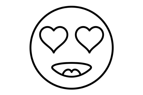 Using the In Love Emoji Outline Icon in Your Design Projects