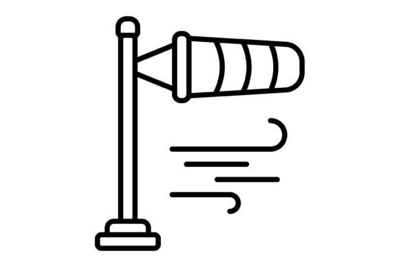 Wind Direction Outline Icon: A Versatile Asset for Every Creator